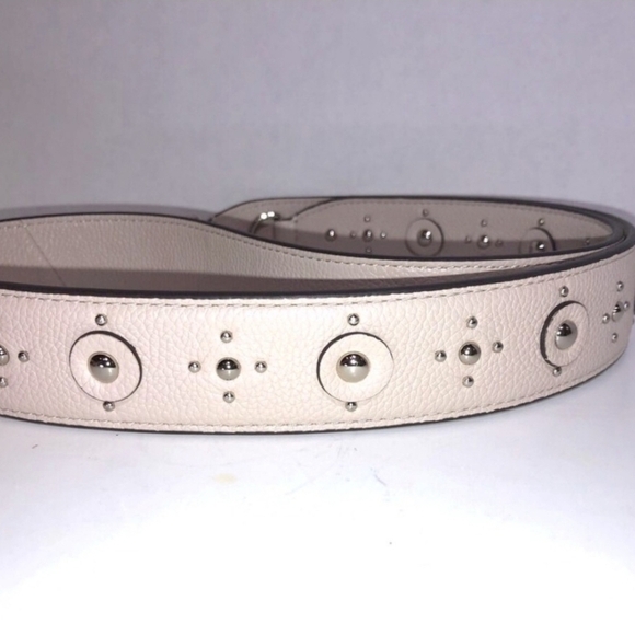 Kate Spade Larchmont Avenue Mini Layla Blush Cream Pebbled Leather Studs EUC